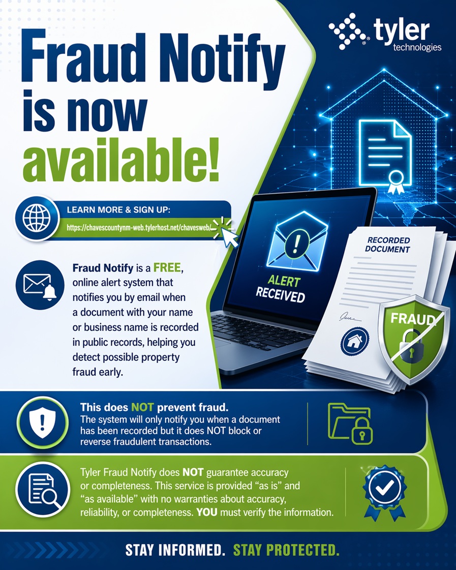 fraud notice flyer